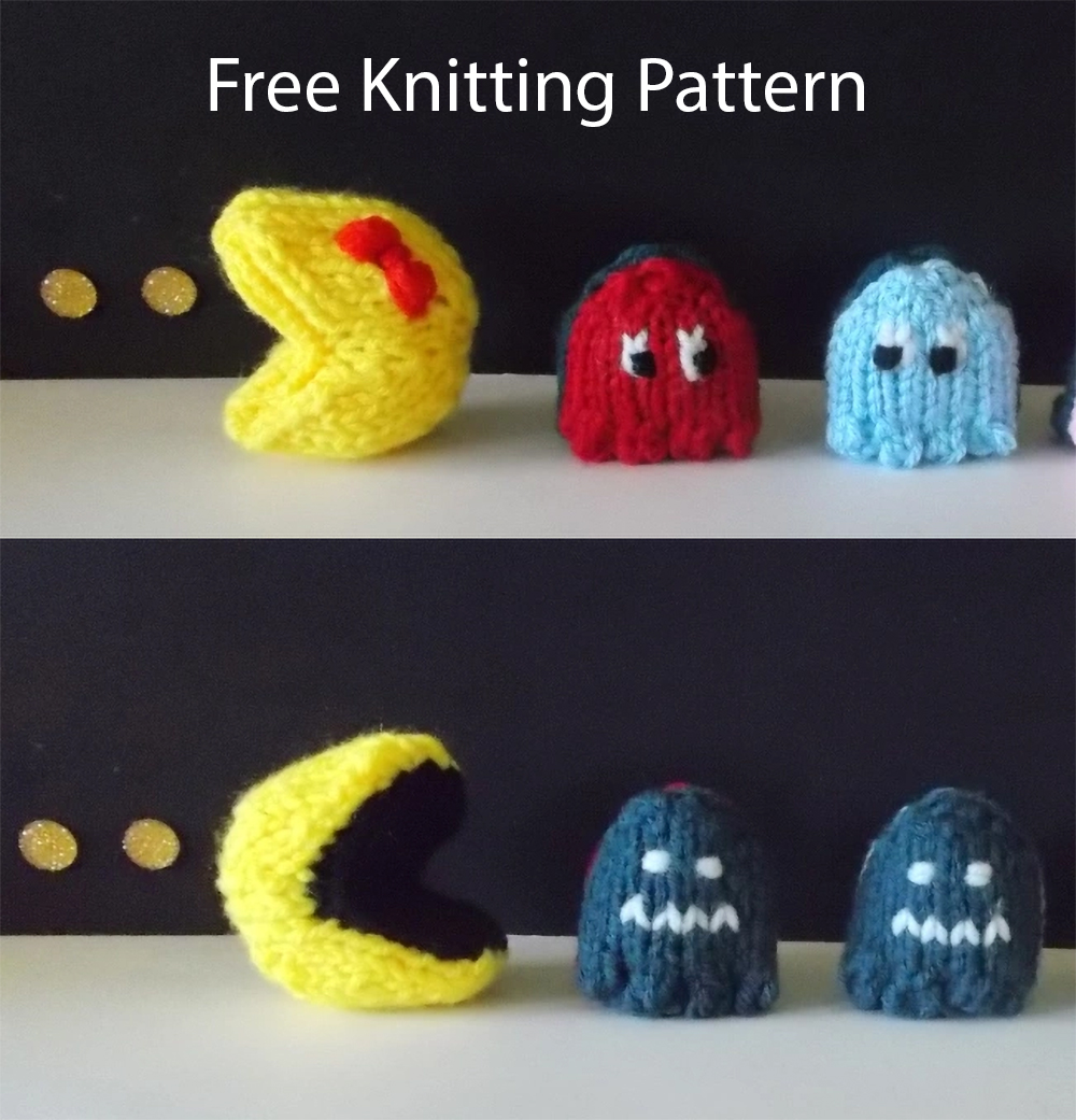 Free Knitting Pattern Pac-Man Playset