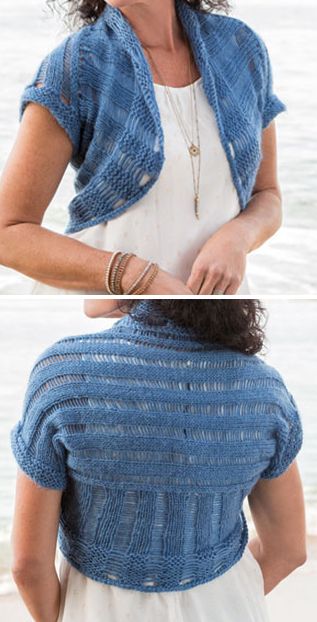 Knitting Pattern for Pacifica Shrug