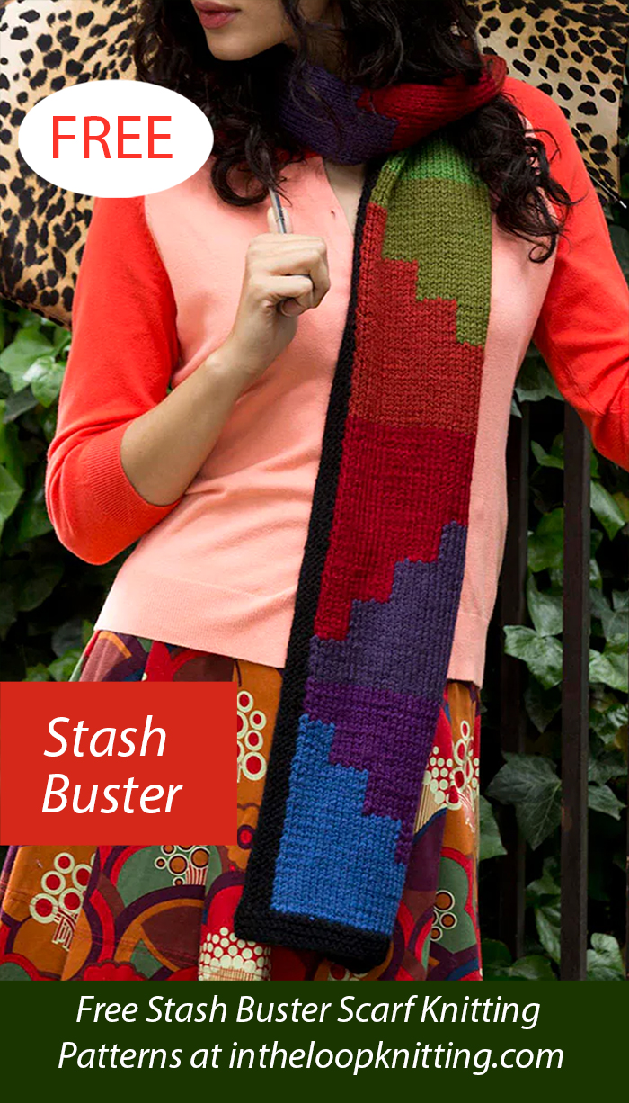 Free Stash Buster Paintbox Scarf Knitting Pattern
