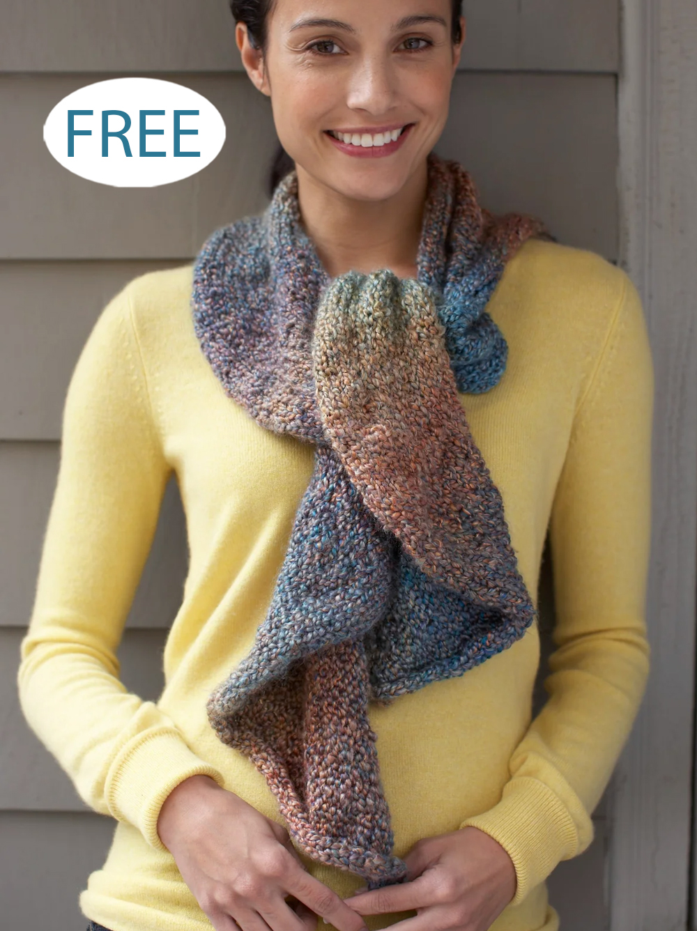 Free Painted Circle Scarf Knitting Pattern