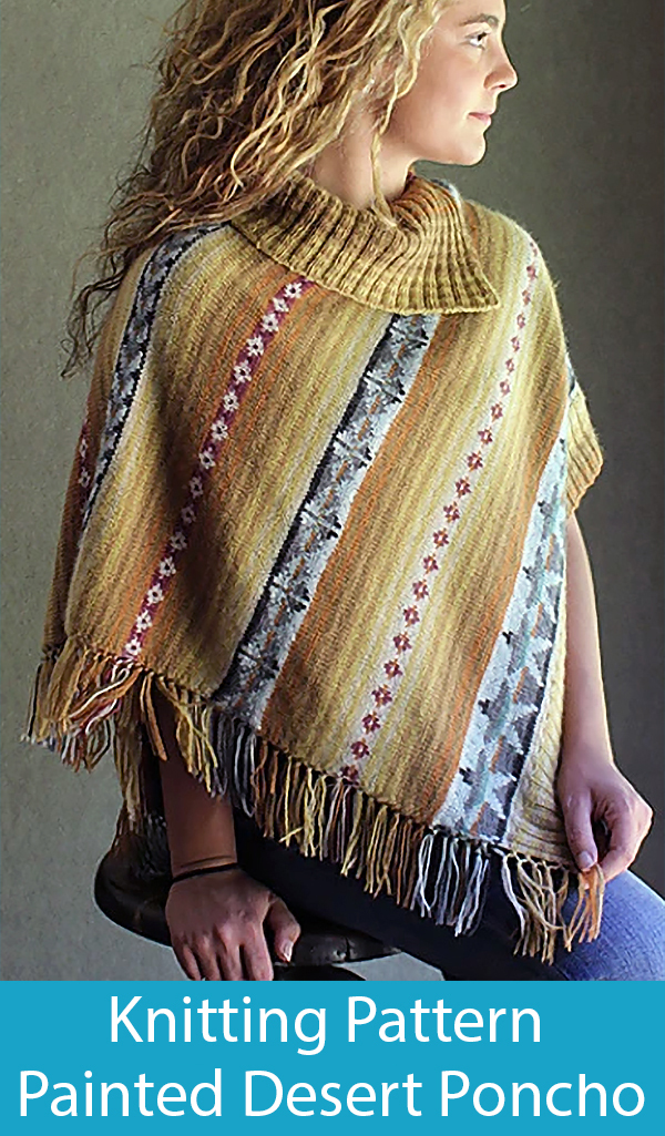 Knitting Pattern for Painted Desert Poncho