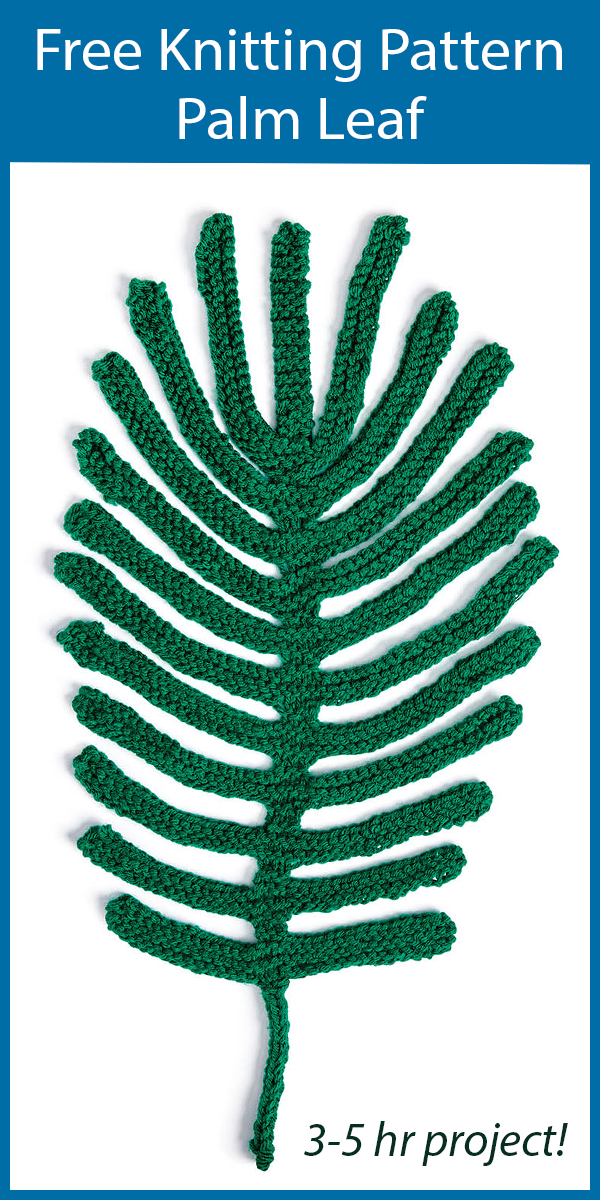 Free Knitting Pattern for Palm Leaf