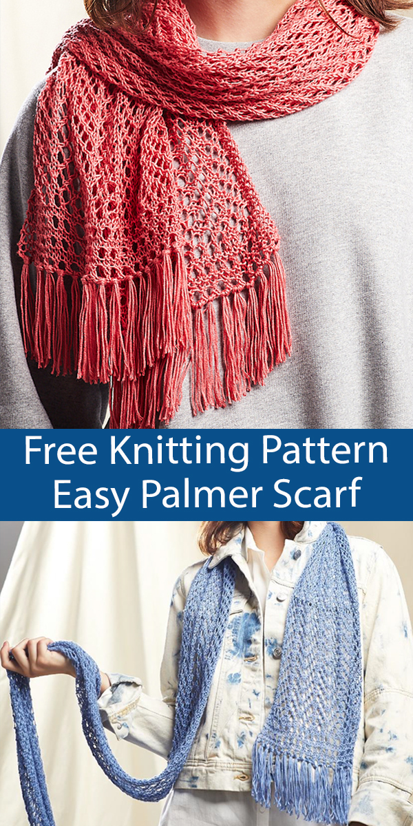 Free Easy Scarf Knitting Pattern Palmer Scarf