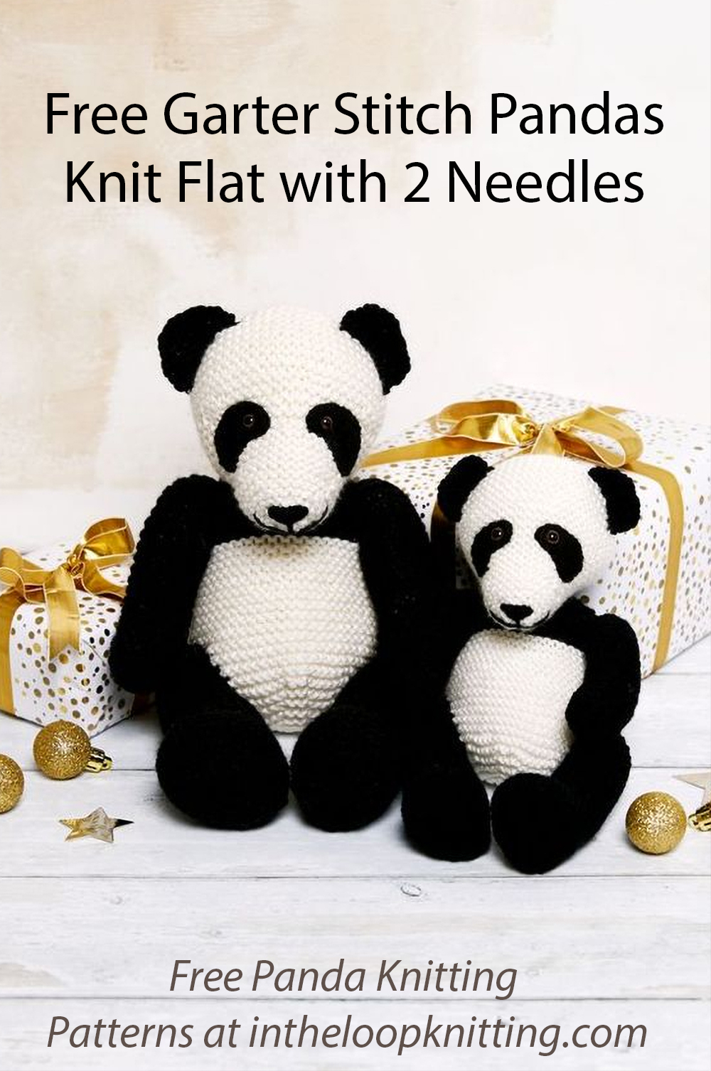 Free Panda Knitting Pattern 2 Needle Toy Garter Stitch