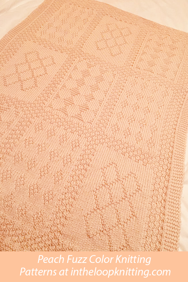 Diamond Panel Blanket Knitting Pattern