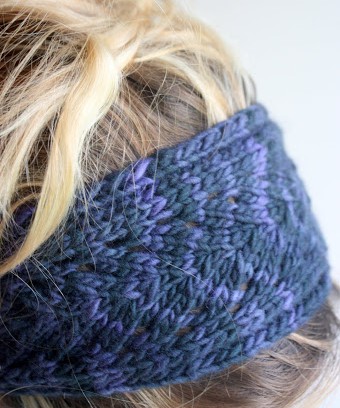 Knitting pattern for Blue Leaf Headband and more headband knitting patterns