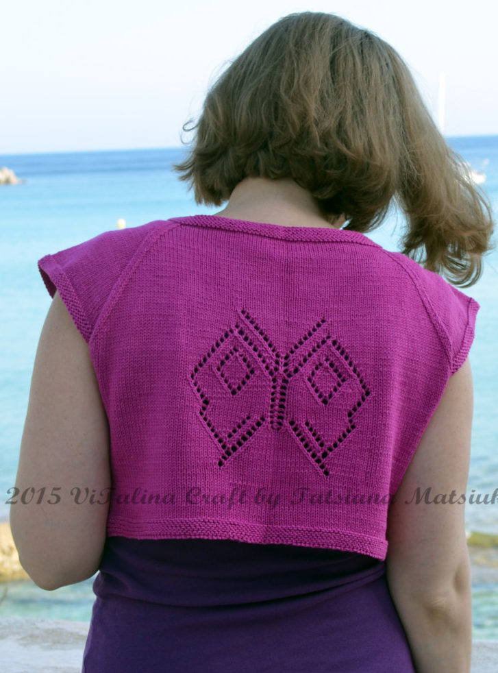 Knitting Pattern for Papillon Bolero