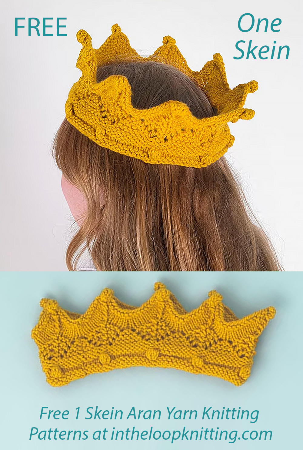 Free One Skein Party Crown Knitting Pattern