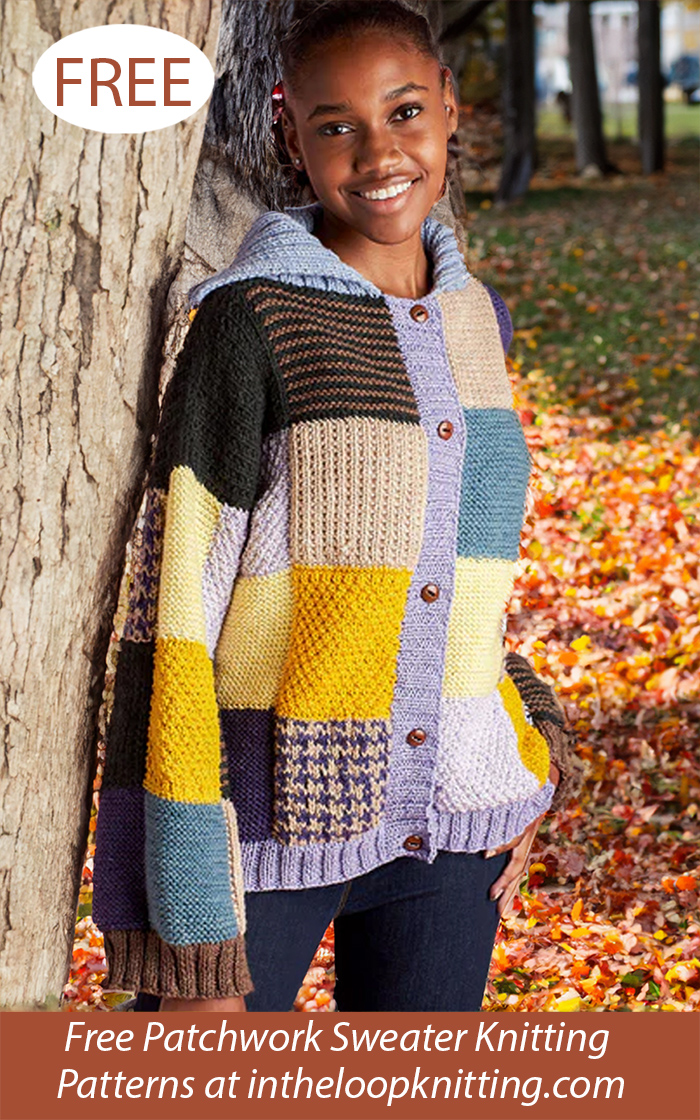 Free Patchwork Cardigan Knitting Pattern