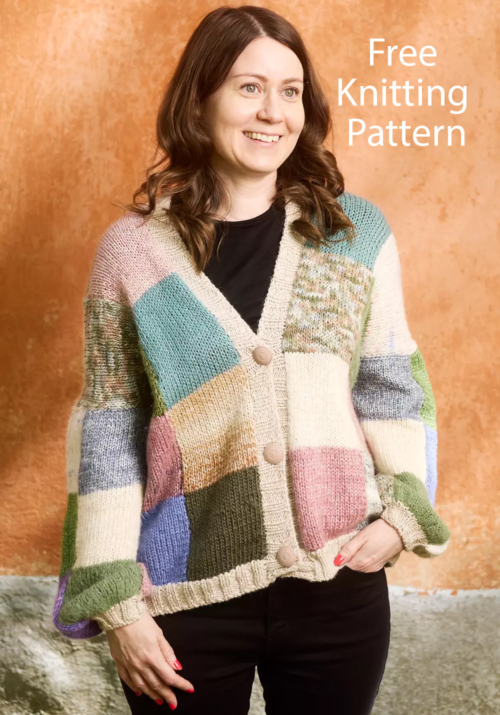 Patchwork Cardigan De-Stash Fashion Knitting Pattern