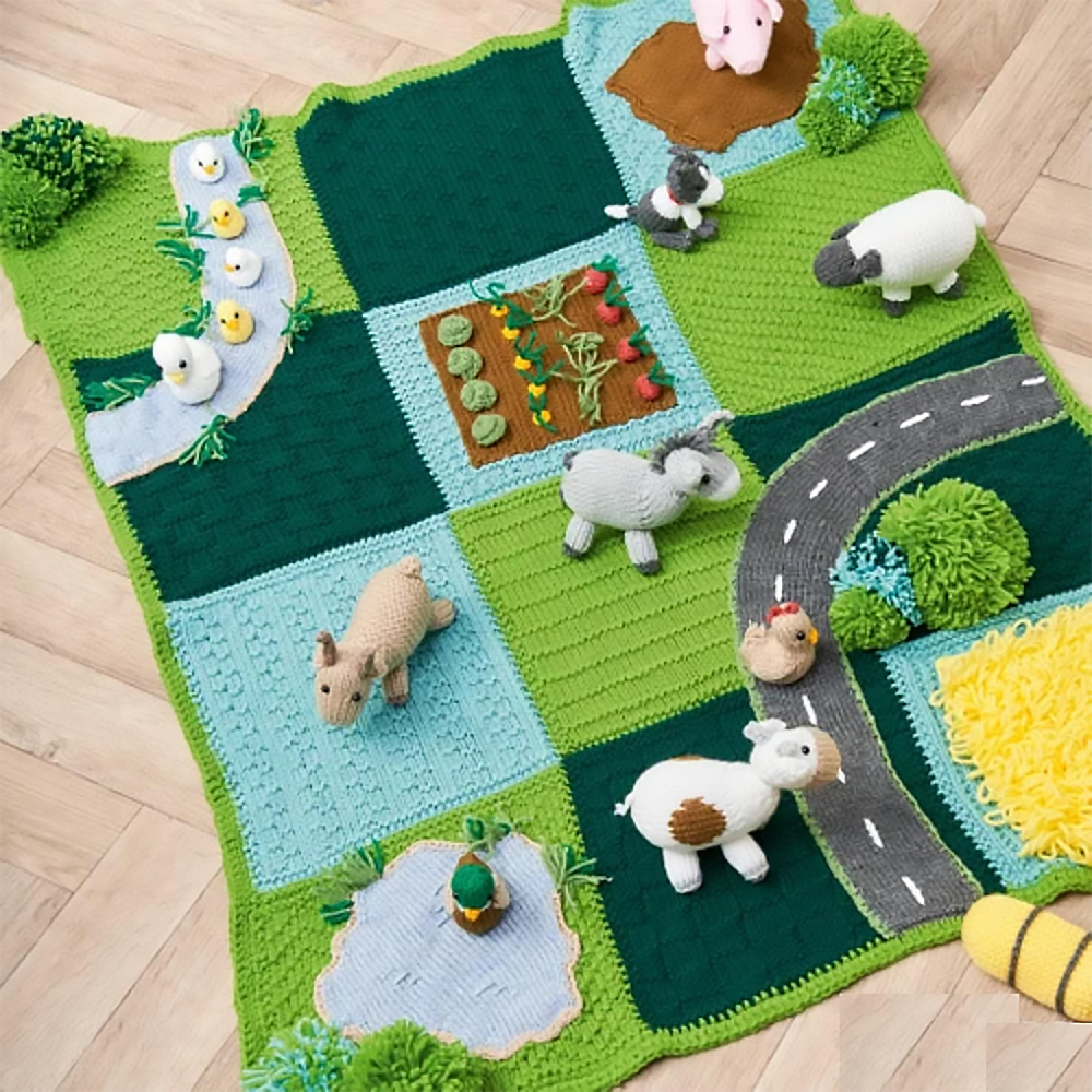 Patchwork Farm Play Set Knitting Pattern 
