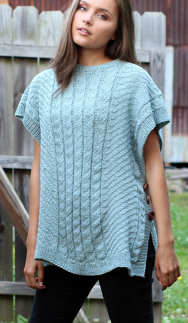 Free Knitting Pattern for Firefly Poncho