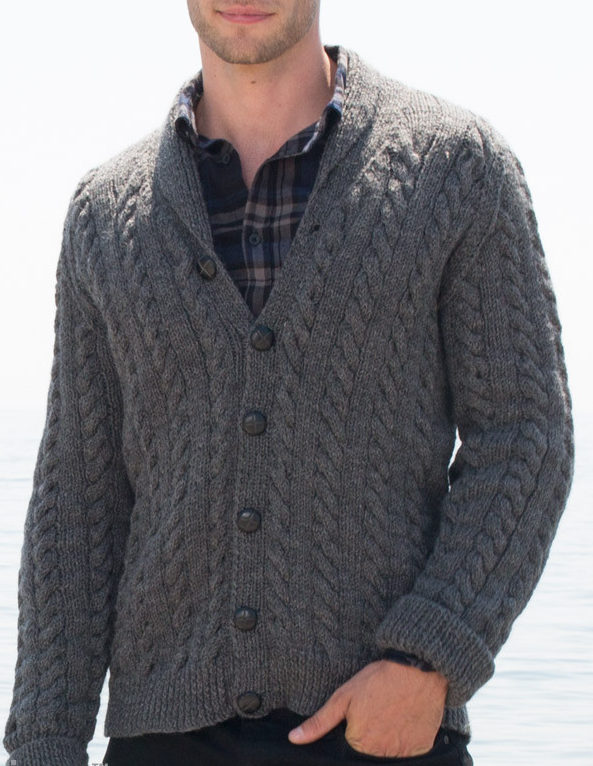 Free Knitting Pattern for Hey Handsome Cardigan