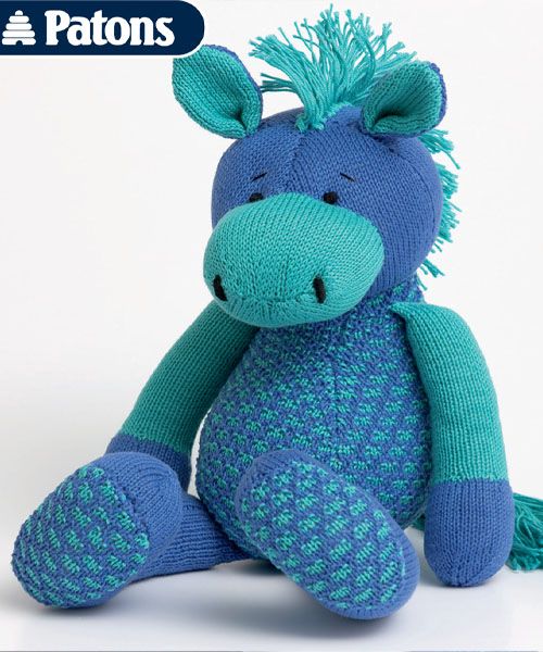 Free knitting pattern for horse toy with matching child's sweater