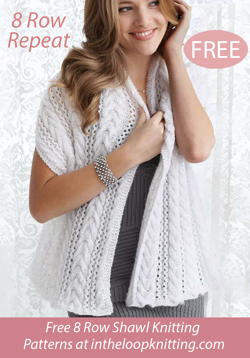 Free Lace and Cable Shawl Knitting Pattern