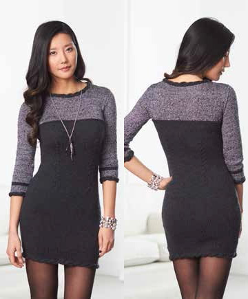 Free knitting pattern for Patons Little Black Dress