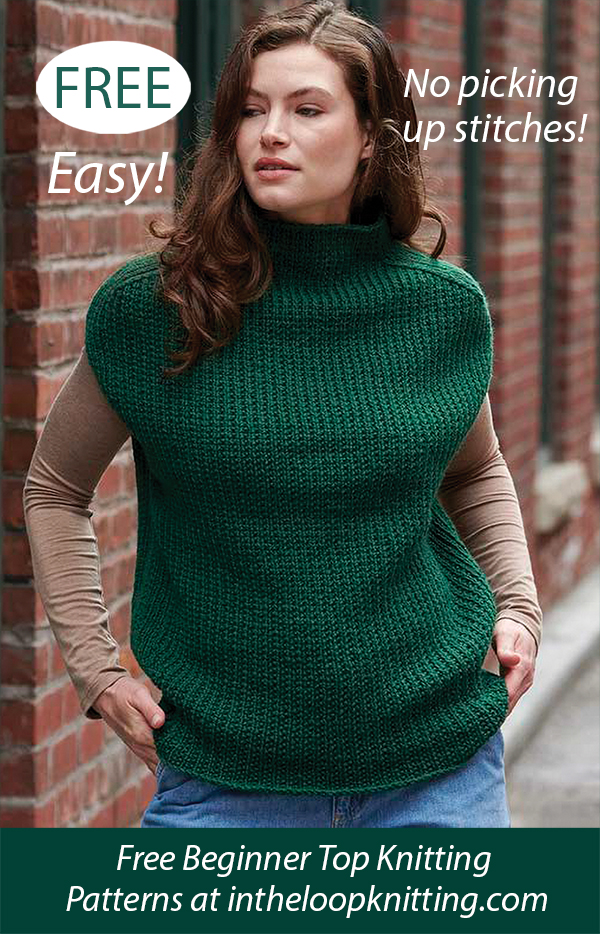 Free Easy Rib Tunic Sweater Knitting Pattern