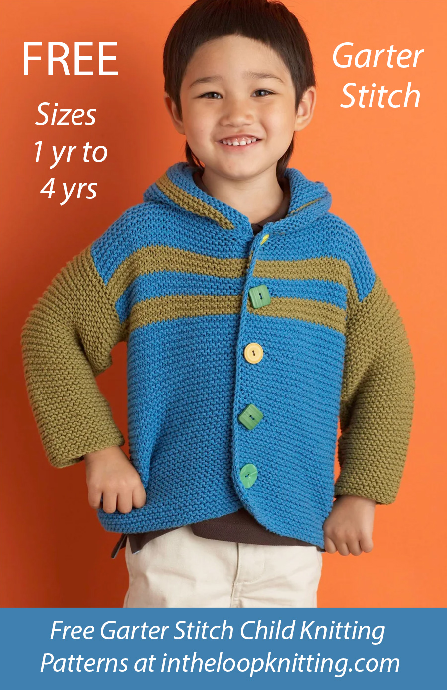 Free Baby and Child Patrick's First Jacket Knitting Pattern Garter Stitch