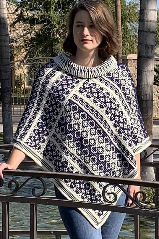 Knitting Pattern for Pavé Poncho