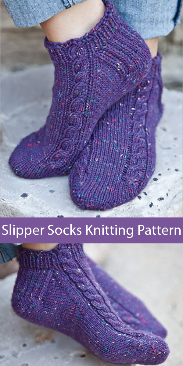 Knitting Pattern for Pavo Slipper Socks