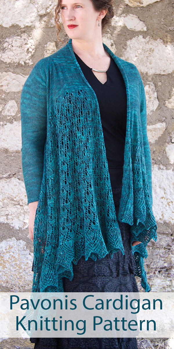 Knitting Pattern for Pavonis Cardigan