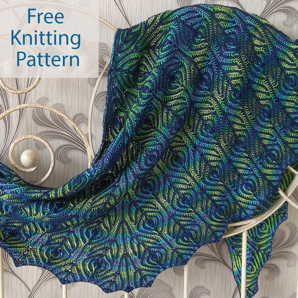 Knitting Pattern for Free Peacock Shawl