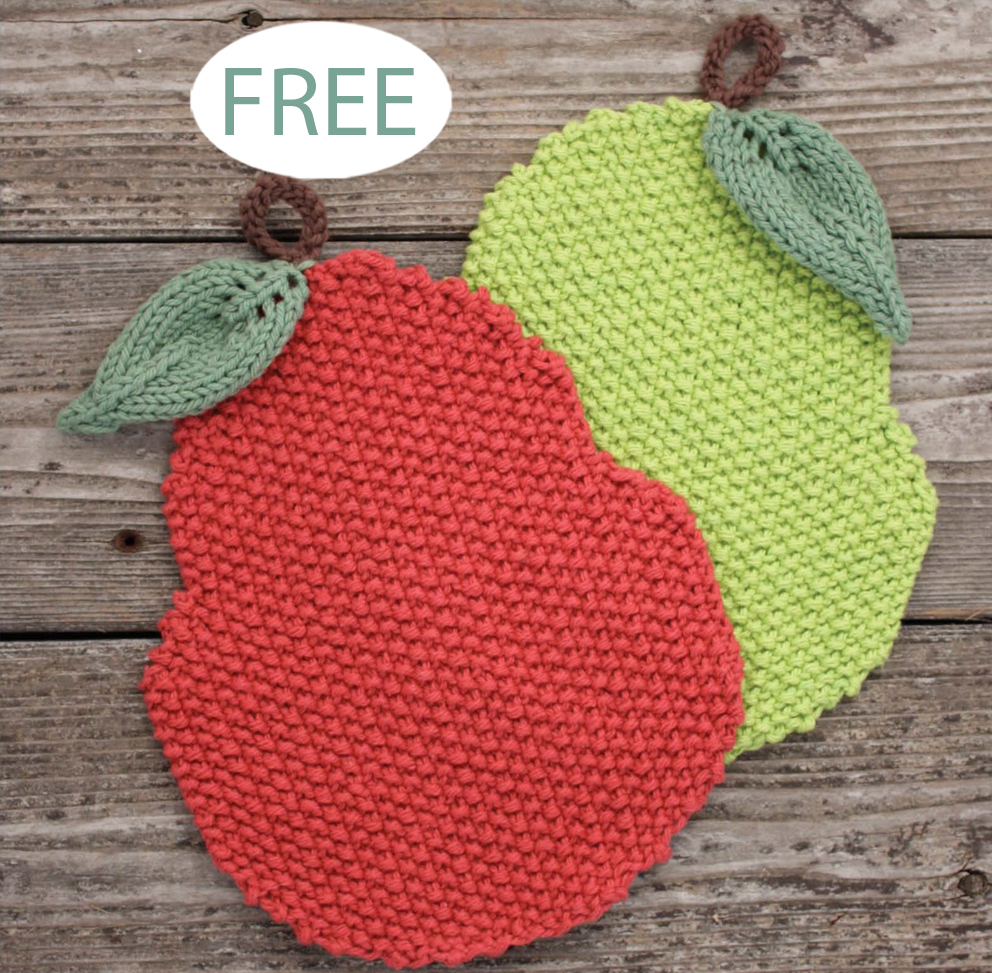 Free Dish Cloth Knitting Patterns Pear Dish Cloths