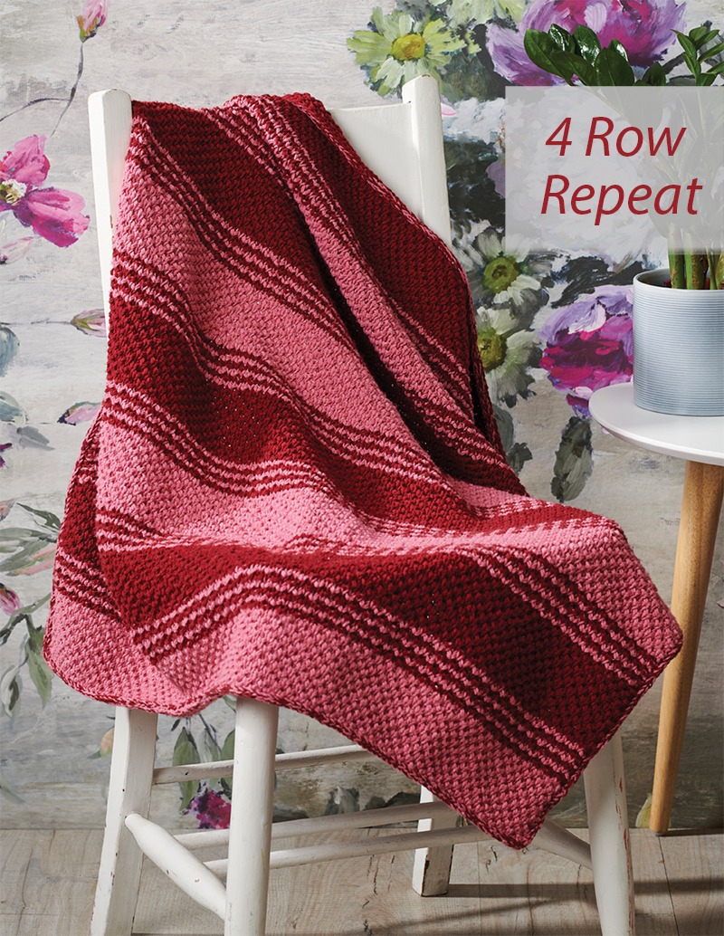 Free Pearl Brioche Stitch Blanket Knitting Pattern 4 Row Repeat