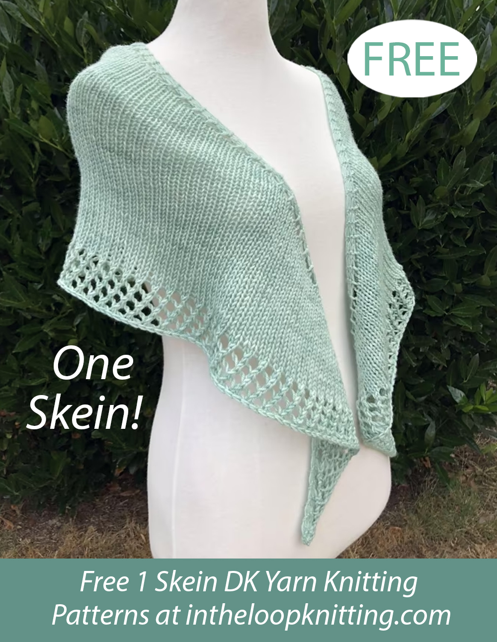 Free One Skein Pebble and Beach Shawl Knitting Pattern