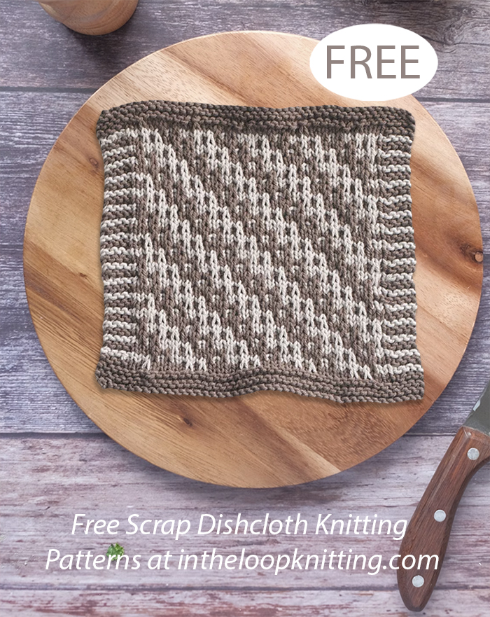 Free Pebble Beach Washcloth Knitting Pattern Scrap Yarn