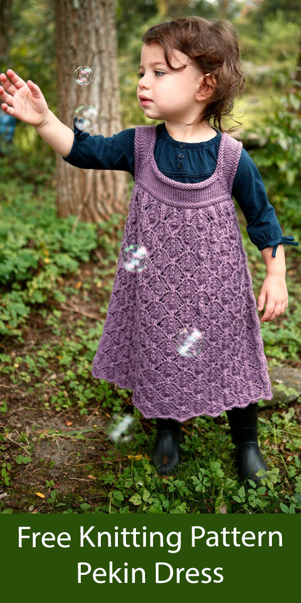 Free Knitting Pattern Pekin Dress or Top Toddler and Child