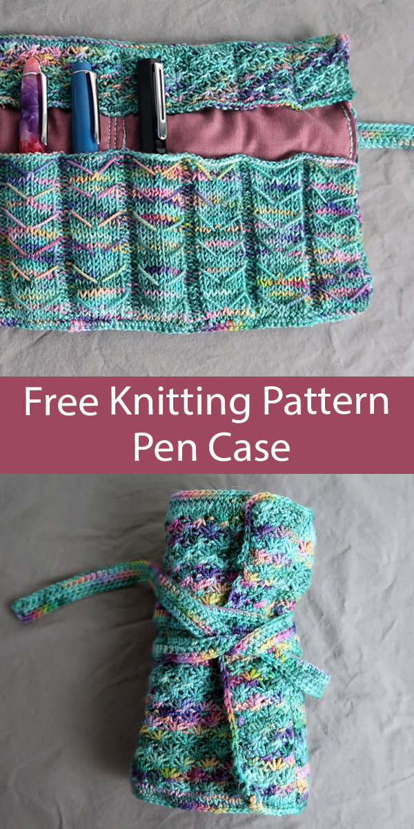 Pen Case Free Knitting Pattern