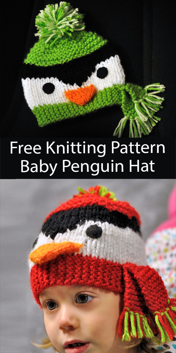 Free Baby Hat Knitting Pattern Penguin Beanie