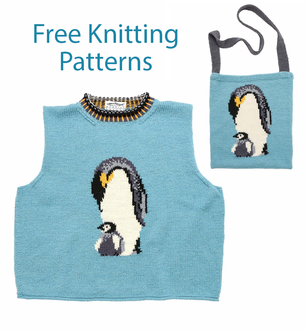 Free Knitting Pattern Penguin Vest and Bag Set
