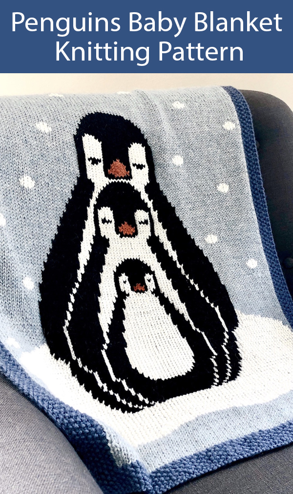 Knitting Pattern for Penguins Baby Blanket