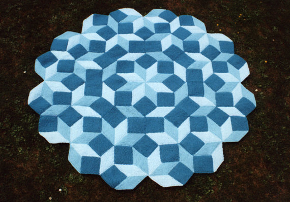 Penrose - PDF pattern for knitted afghan