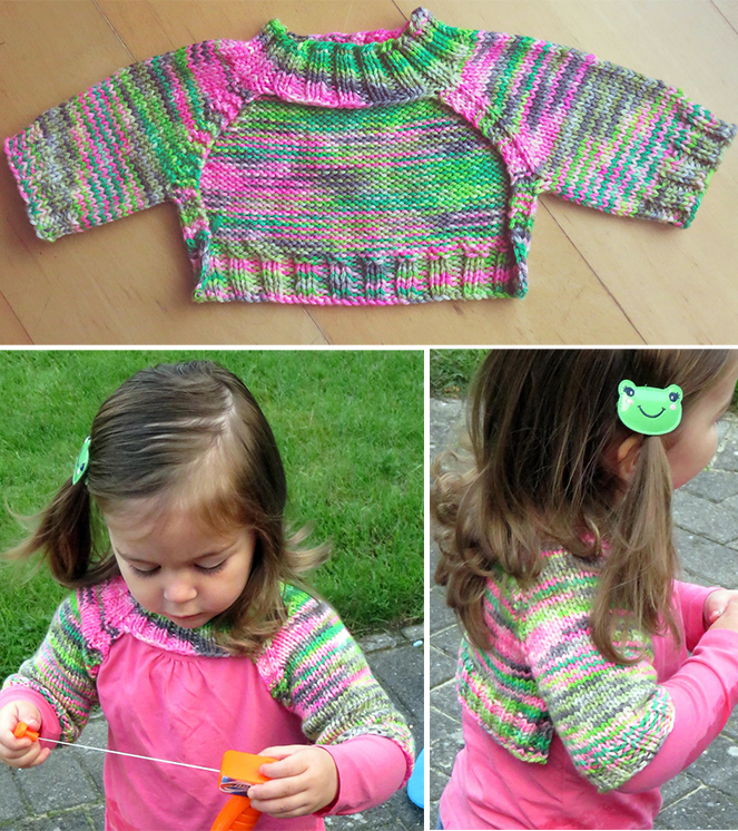 Free Knitting Pattern for Peppar Baby Shrug