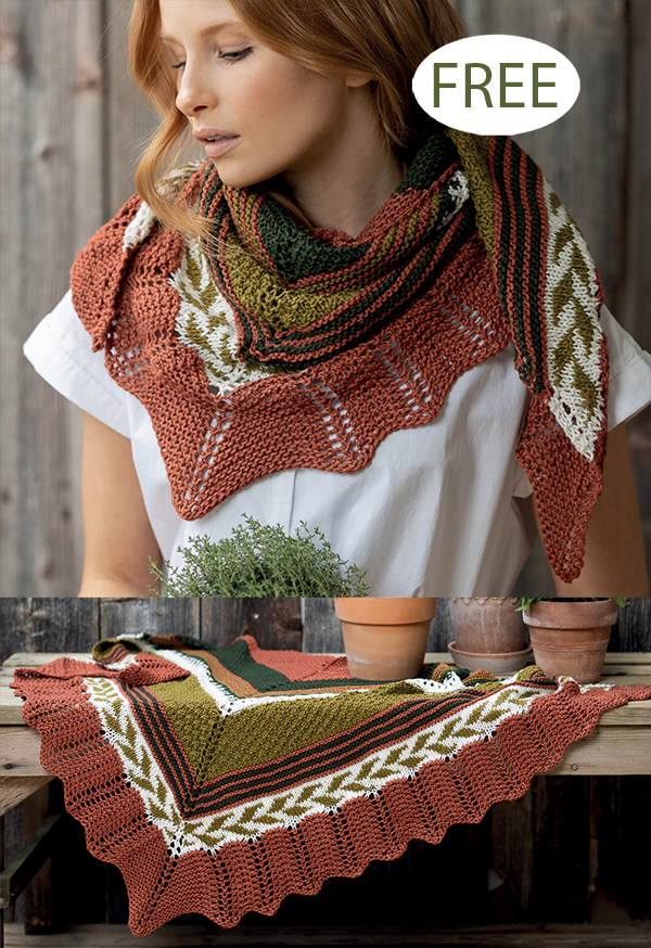 Free Perenna Triangle Shawl Knitting Pattern