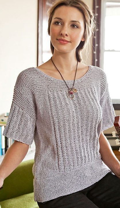 Free knitting pattern for easy Pern top