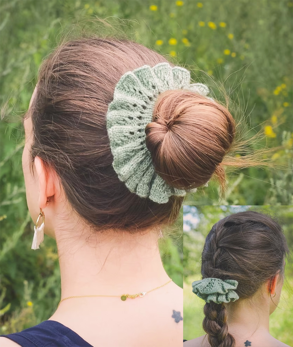 Petal Scrunchie Knitting Pattern 