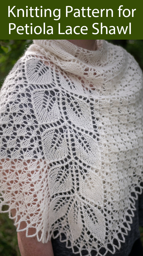 Knitting Pattern for Petiola Lace Shawl
