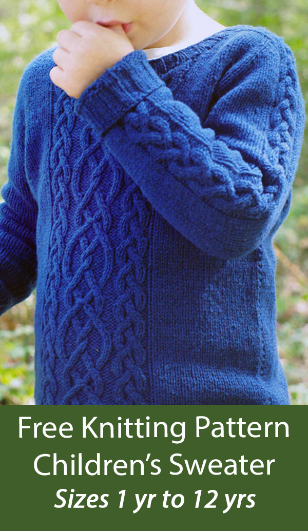 Free Sweater Knitting Pattern Child's Petit Cassiope Sweater Jumper