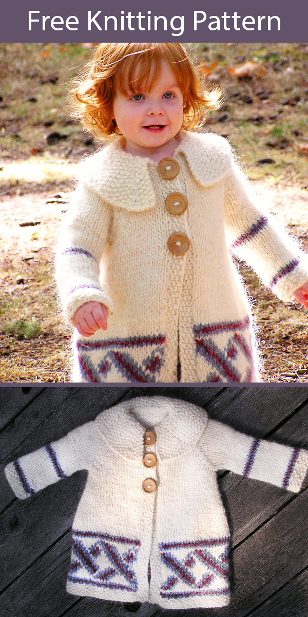 Free Child Coat Knitting Pattern Pevensie Jacket