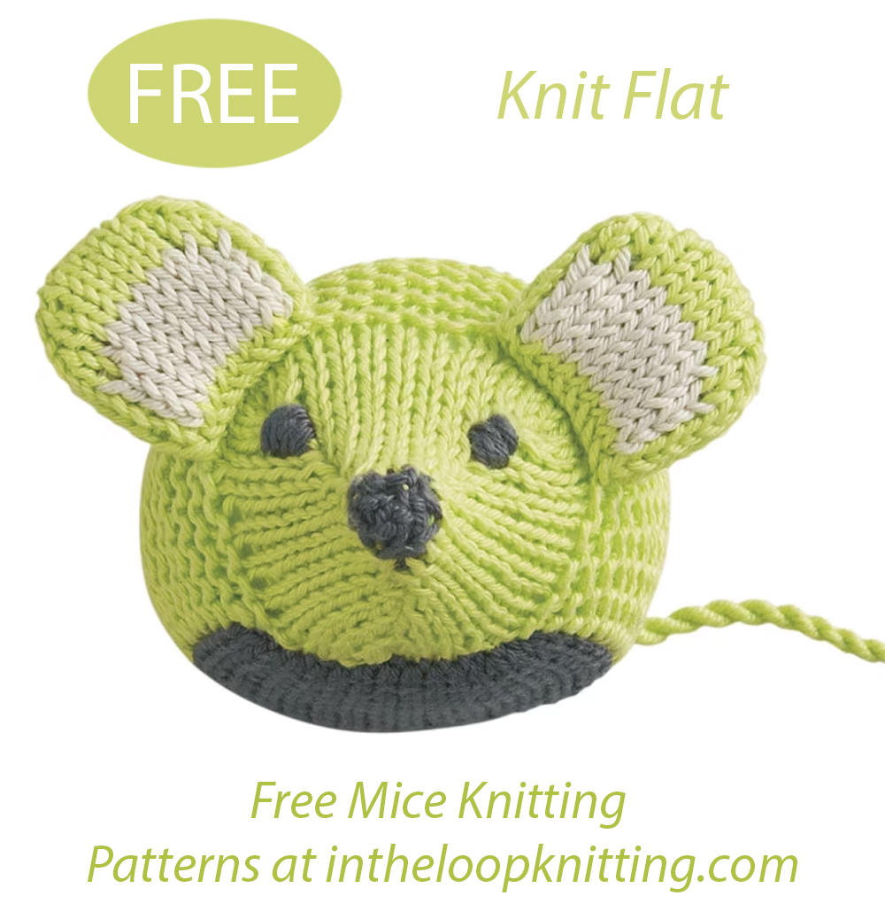 Free Mouse Stuffie Knitting Pattern Knit Flat