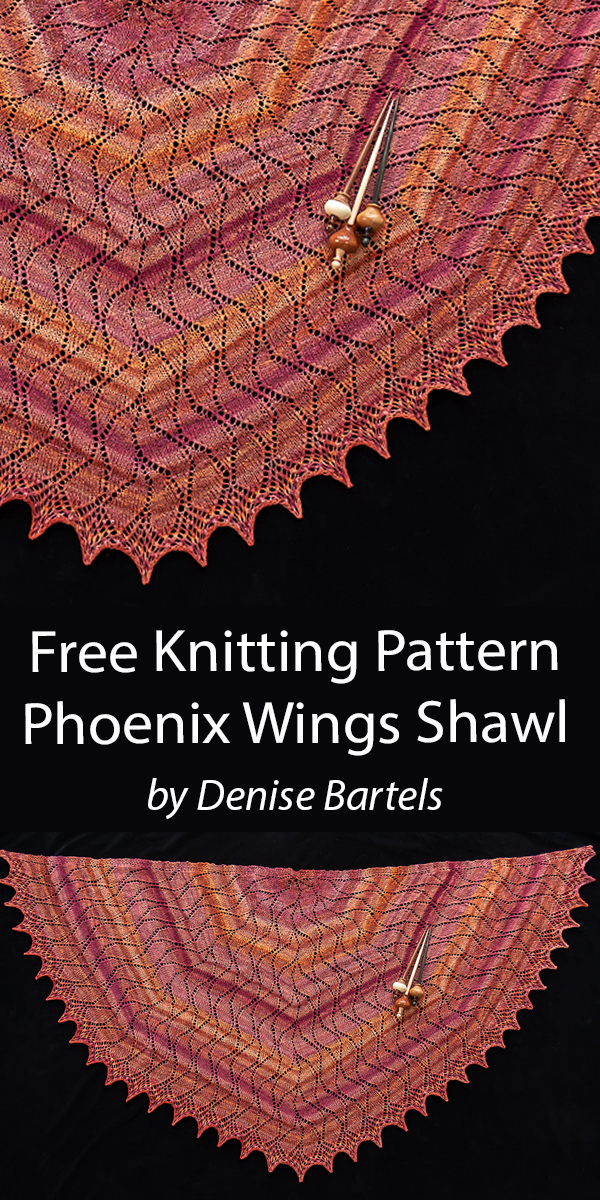 Free Knitting Pattern Phoenix Wings Shawl