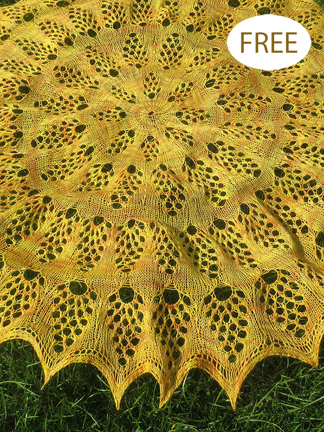 Free Pi-neapple Strudel Shawl Knitting Pattern