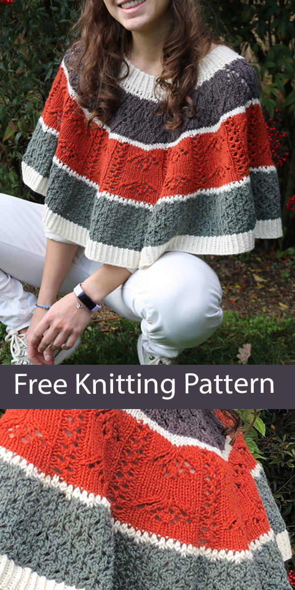 Free Poncho Knitting Pattern Pi Poncho Stashbuster