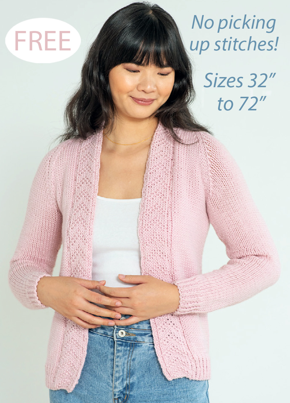 Free Pink Picata Cardigan Knitting Pattern