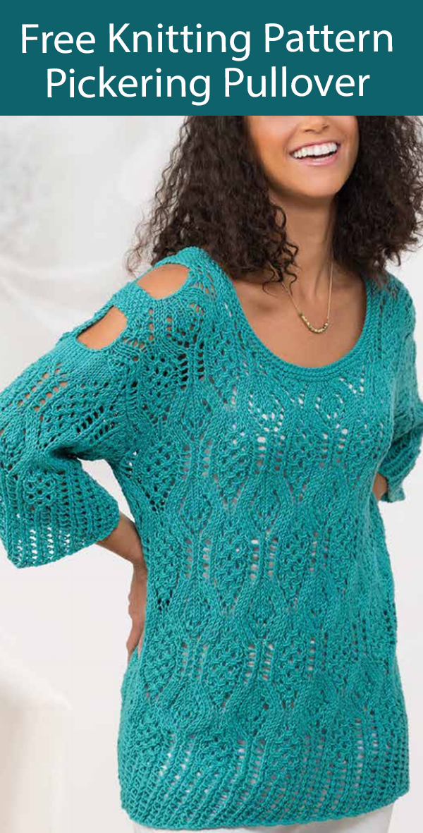 Free Sweater Knitting Pattern Pickering Lace Pullover