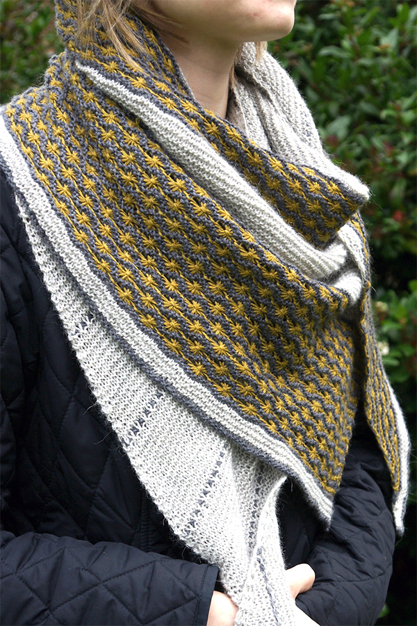 Knitting Pattern for Picking Daisies Shawl